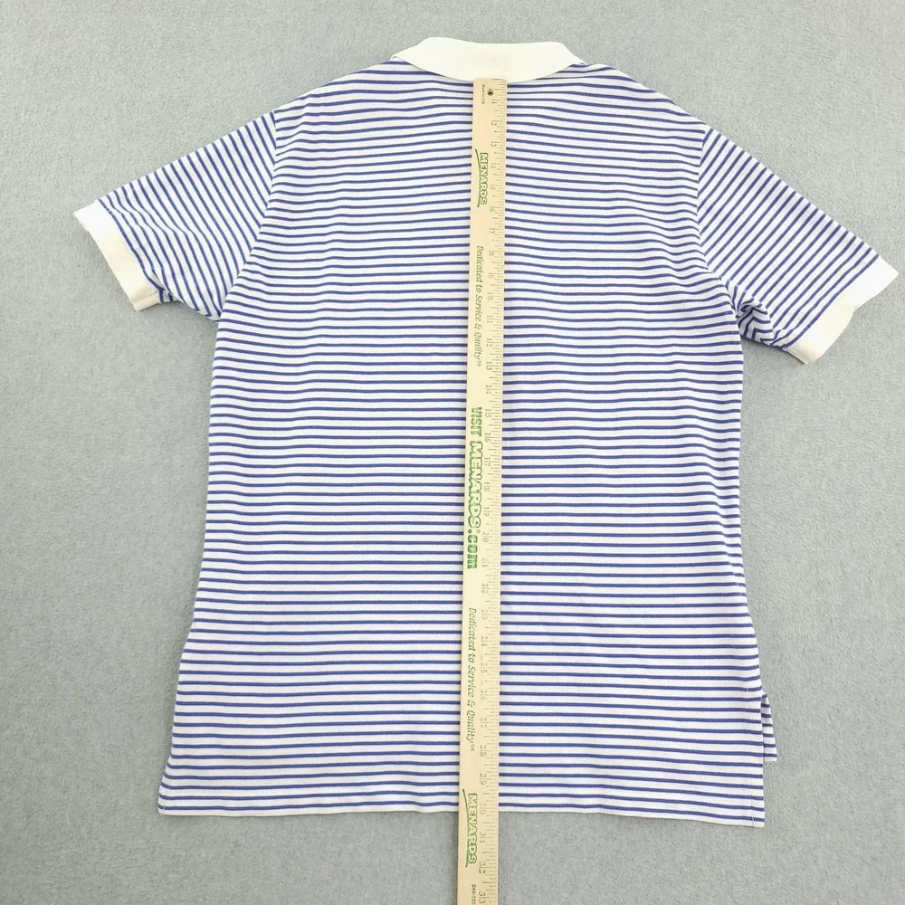Polo By Ralph Lauren Polo Shirt Mens XL Blue Stripe Cotton Casual Summer Top